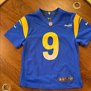 Nike Kids Rams Jersey in Blue and Gold (Stafford)